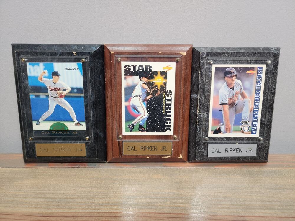 Cal Ripken Jr. Baltimore Orioles A.L. All Star Baseball Card Plaques Lot of 3